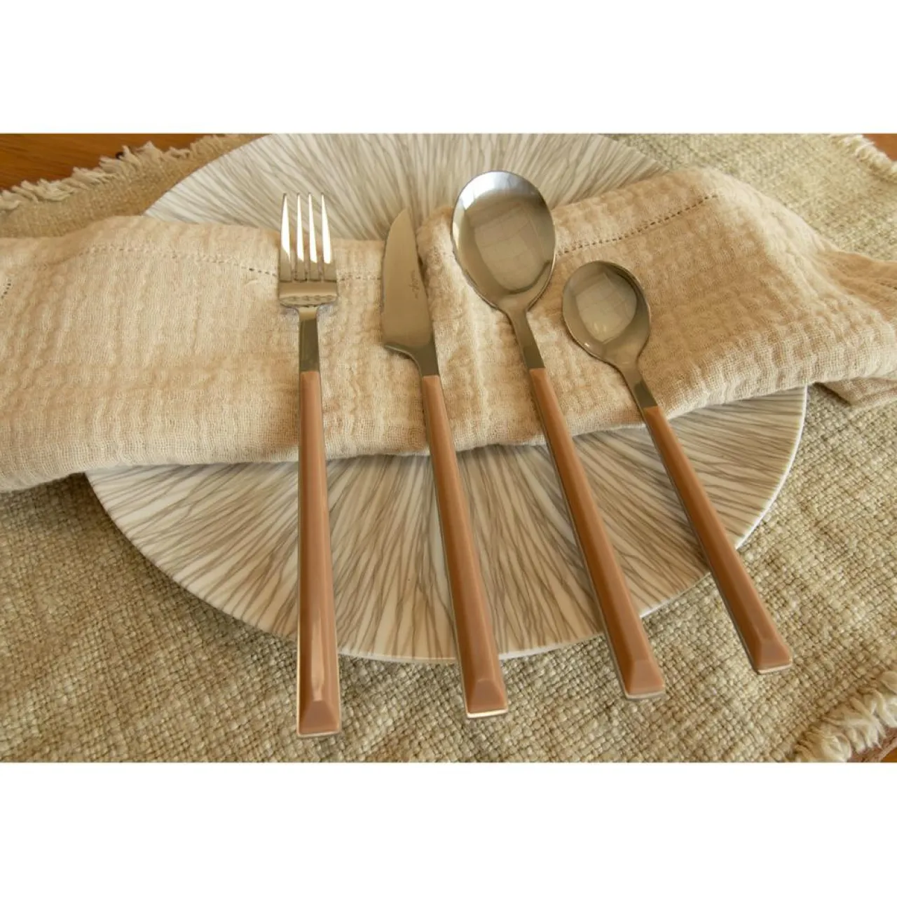 Ménagère Colorama noisette - 24 Pièces