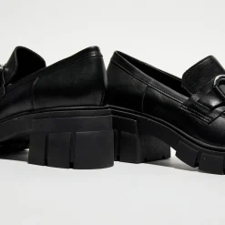 Mocassins en Cuir Bijoux noirs - Talon 6 cm