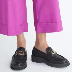 Mocassins en Cuir Cora noirs