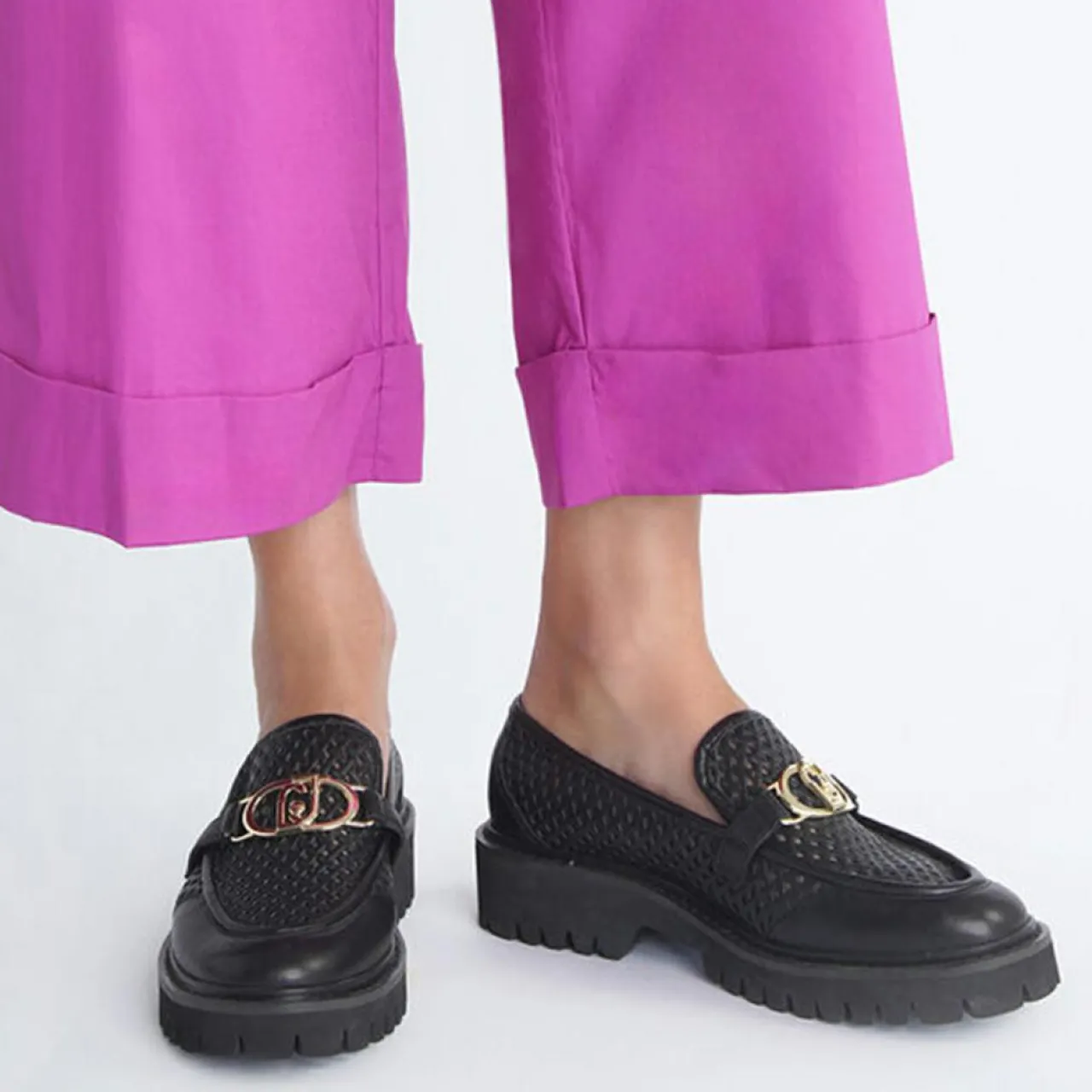 Mocassins en Cuir Cora noirs