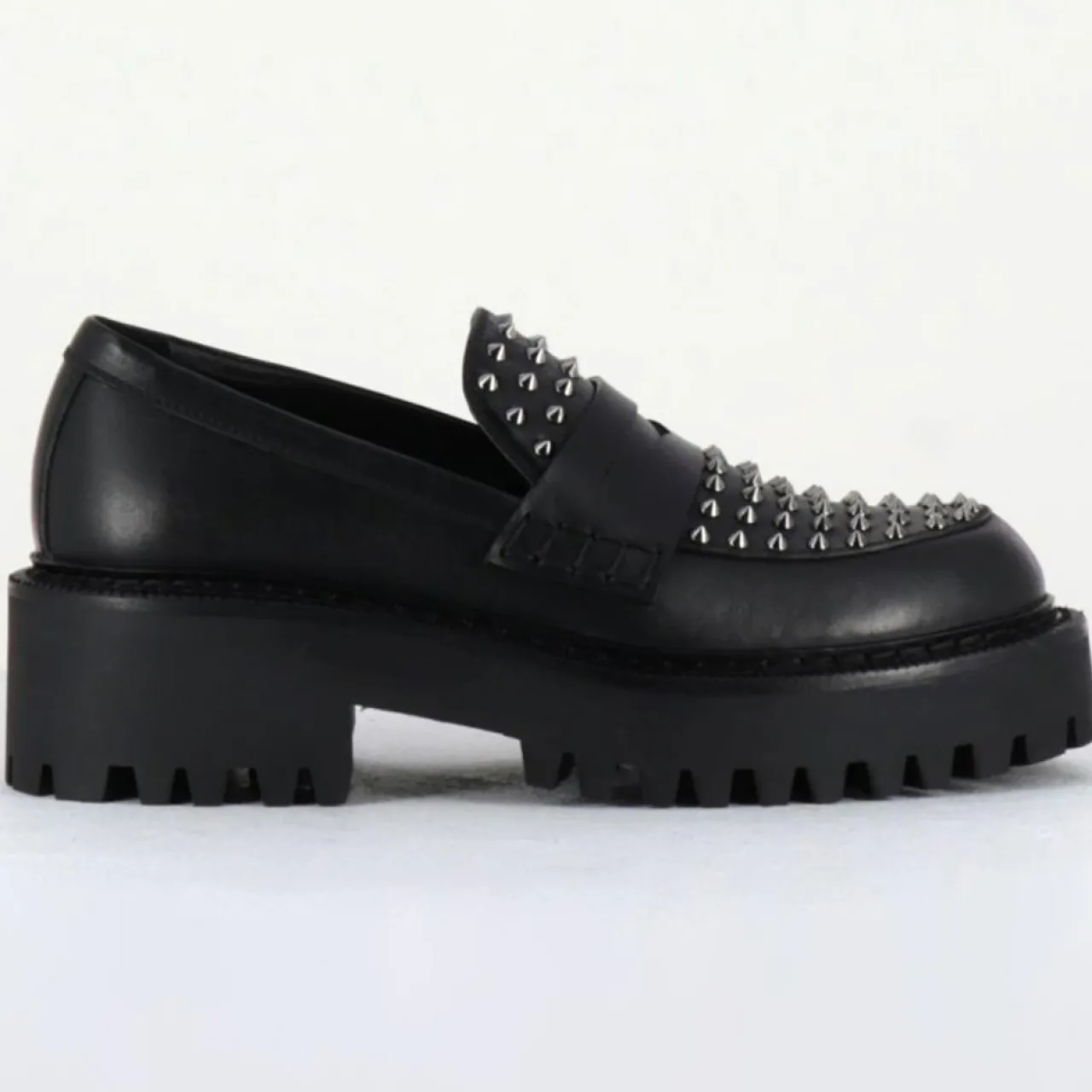 Mocassins en Cuir noirs - Talon 5 cm