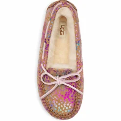 Mocassins fourrés Laine en Velours de Cuir Dakota Spots roses