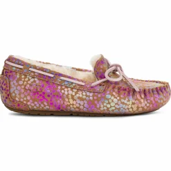 Mocassins fourrés Laine en Velours de Cuir Dakota Spots roses