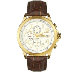 Montre Automatique Homme en Cuir Threeway marron