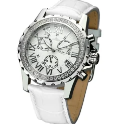 Montre automatique Femme en Cuir Romantica blanche