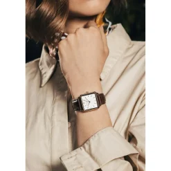 Montre Femme Bay en Cuir marron