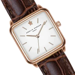 Montre Femme Bay en Cuir marron
