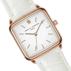 Montre Femme Bay en Cuir blanche