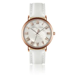 Montre Femme Classique en Cuir blanche