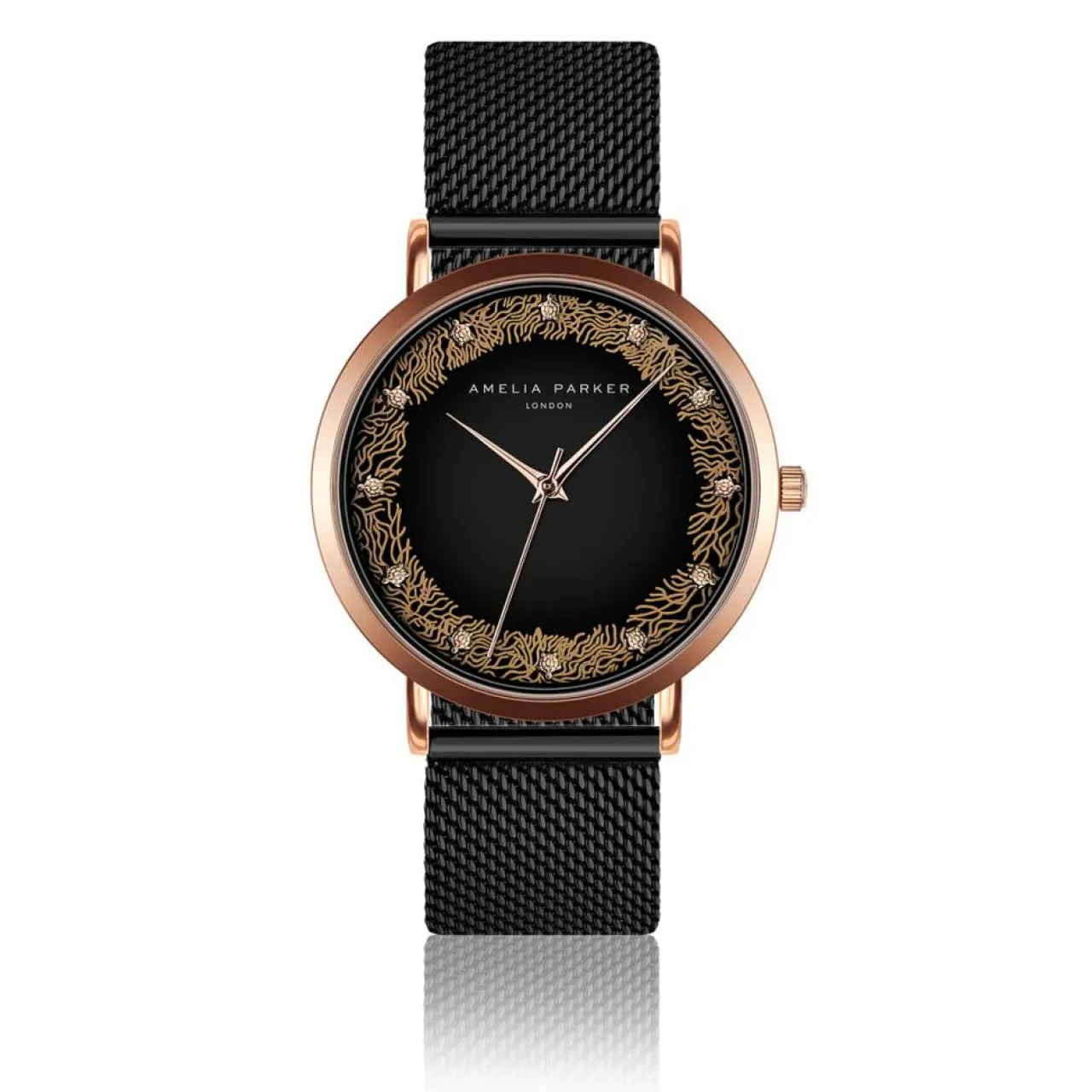 Montre Femme Coral en Acier noire
