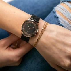 Montre Femme Coral en Acier noire