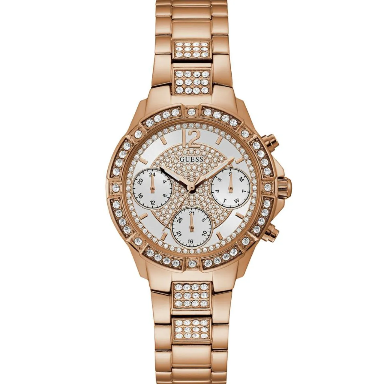 Montre Femme en Acier & Cristaux Roxy rose doré
