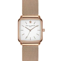 Montre Femme en Acier Bay rose doré