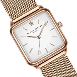 Montre Femme en Acier Bay rose doré