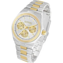 Montre Femme en Acier Chronographe argenté/doré