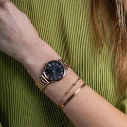 Montre Femme en Acier Grand rose doré