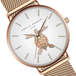 Montre Femme en Acier Rose Turtle rose doré