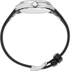 Montre Femme en Cuir & cristaux Swarovski Adria noire