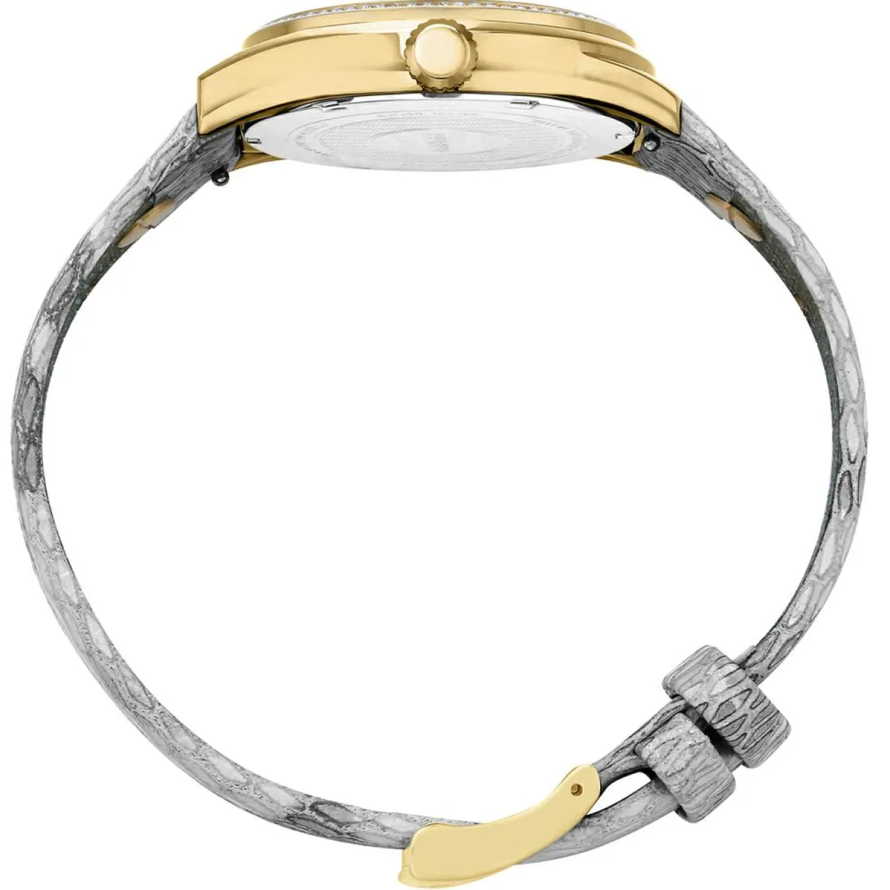 Montre Femme en Cuir & cristaux Swarovski Adria grise