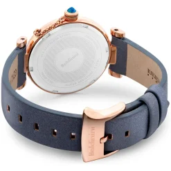 Montre Femme en Cuir & cristaux Swarovski Dona grise