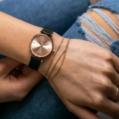 Montre Femme Gold Shore en Acier noire