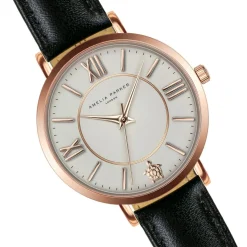 Montre Femme Petite Classique en Cuir noire