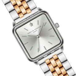 Montre Femme Plaza en Acier rose doré/argenté