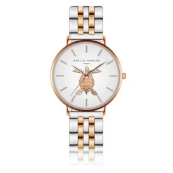 Montre Femme Rose Turtle en Acier rose doré/argenté