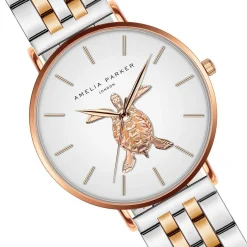 Montre Femme Rose Turtle en Acier rose doré/argenté