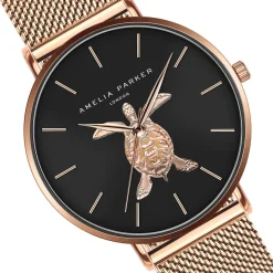 Montre Femme Sea Turtle en Acier rose doré