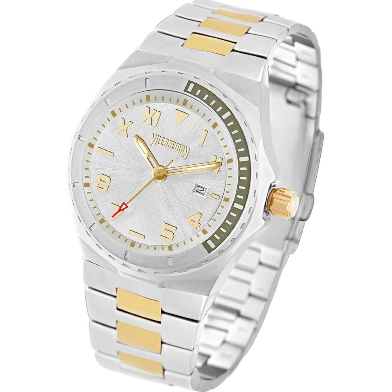 Montre Homme en Acier argenté/doré