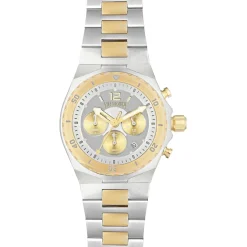 Montre Homme en Acier Chronographe argenté/doré