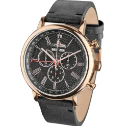 Montre Homme en Cuir Burbank noire