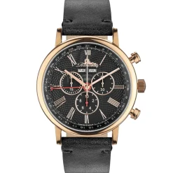 Montre Homme en Cuir Burbank noire