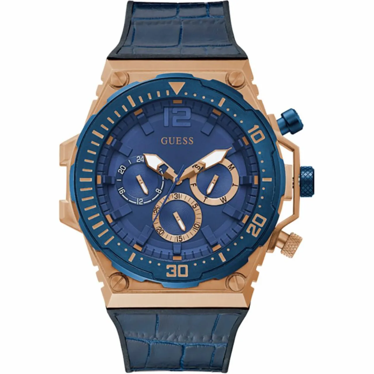 Montre Homme Venture en Cuir bleue