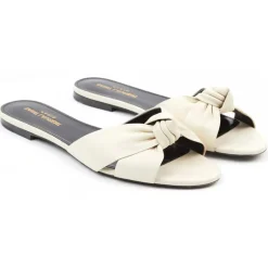 Mules en Cuir écrues