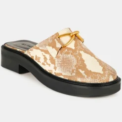 Mules en Cuir Sabot beige