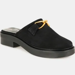 Mules en Cuir sabot noires