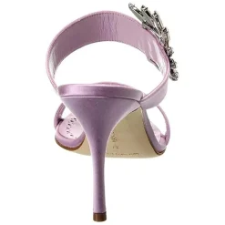 Mules en Satin Chivela lilas - Talon 9 cm