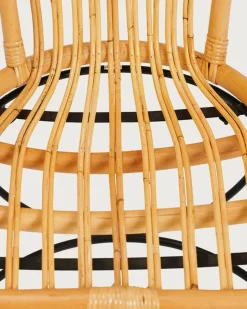 Naga - Fauteuil en rotin naturel et pieds métal