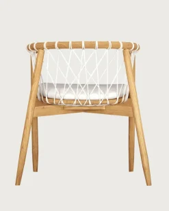 Nala - Chaise en teck massif et cordage blanc