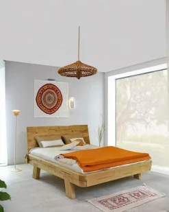 Nalia - Lit poutre en bois massif d'épicéa 180 CM