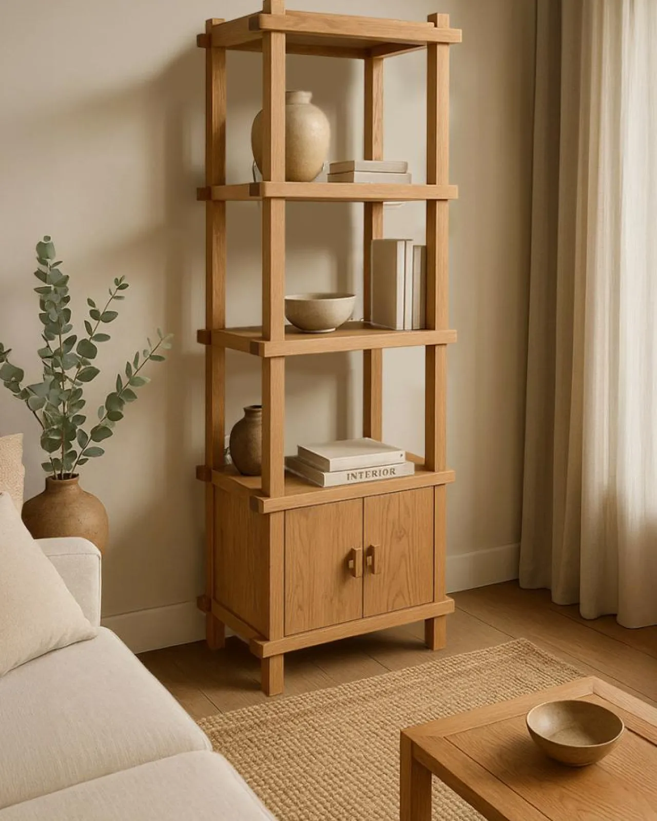 Nara - Grande étagère en teck massif