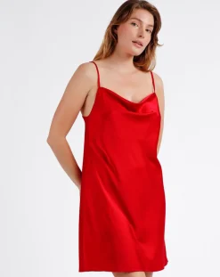 Nuisette à bretelles rouge