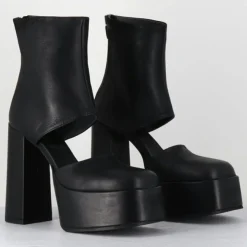 Open Boots en Cuir 3760 noires - Talon : 13cm