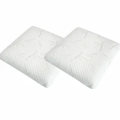 Pack 5 pièces : 2 Oreillers + Protège-Matelas + Couette + Surmatelas - 160x200 cm