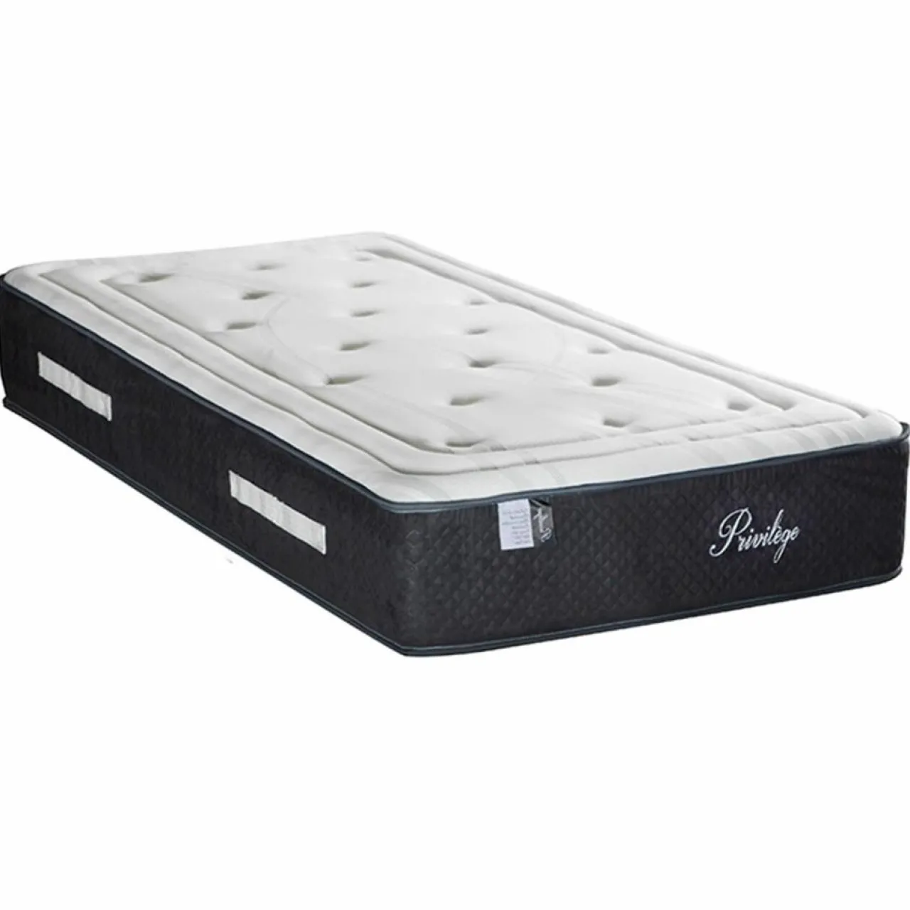 Pack prêt-à-dormir Privilège blanc/gris - 90x190 cm