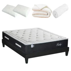 Pack prêt-à-dormir Privilège blanc/gris - 140x200 cm