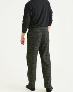 Pantalon 100% Coton Bio Pull On Tapered imprimé noir