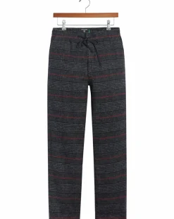 Pantalon 100% Coton Bio Pull On Tapered imprimé noir
